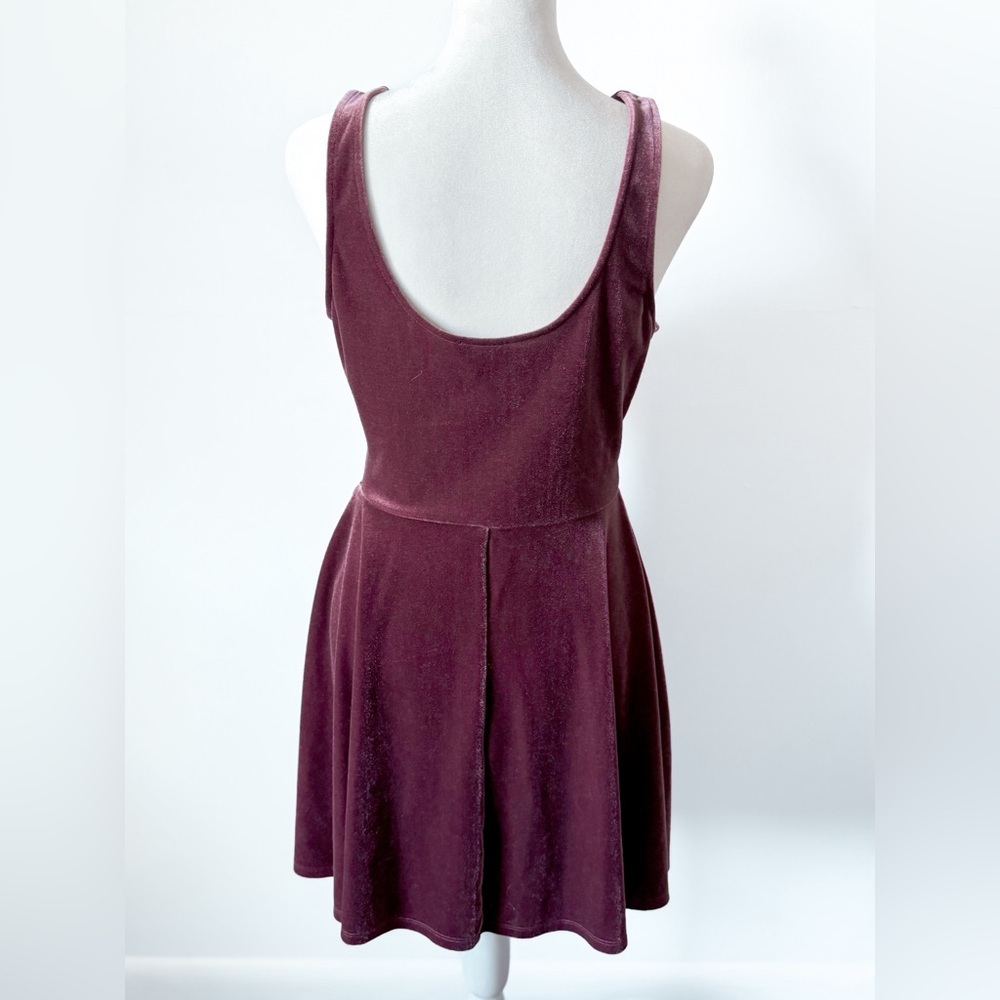 Express Velvet Skater Dress - Picture 3 of 5